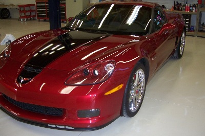 Clear Bra Installation AZ Red Corvette